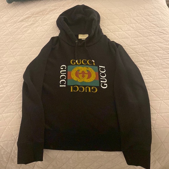 Gucci Other - Men’s Black Gucci Hoodie (Sweatshirt) (Size XL) AUTHENTIC